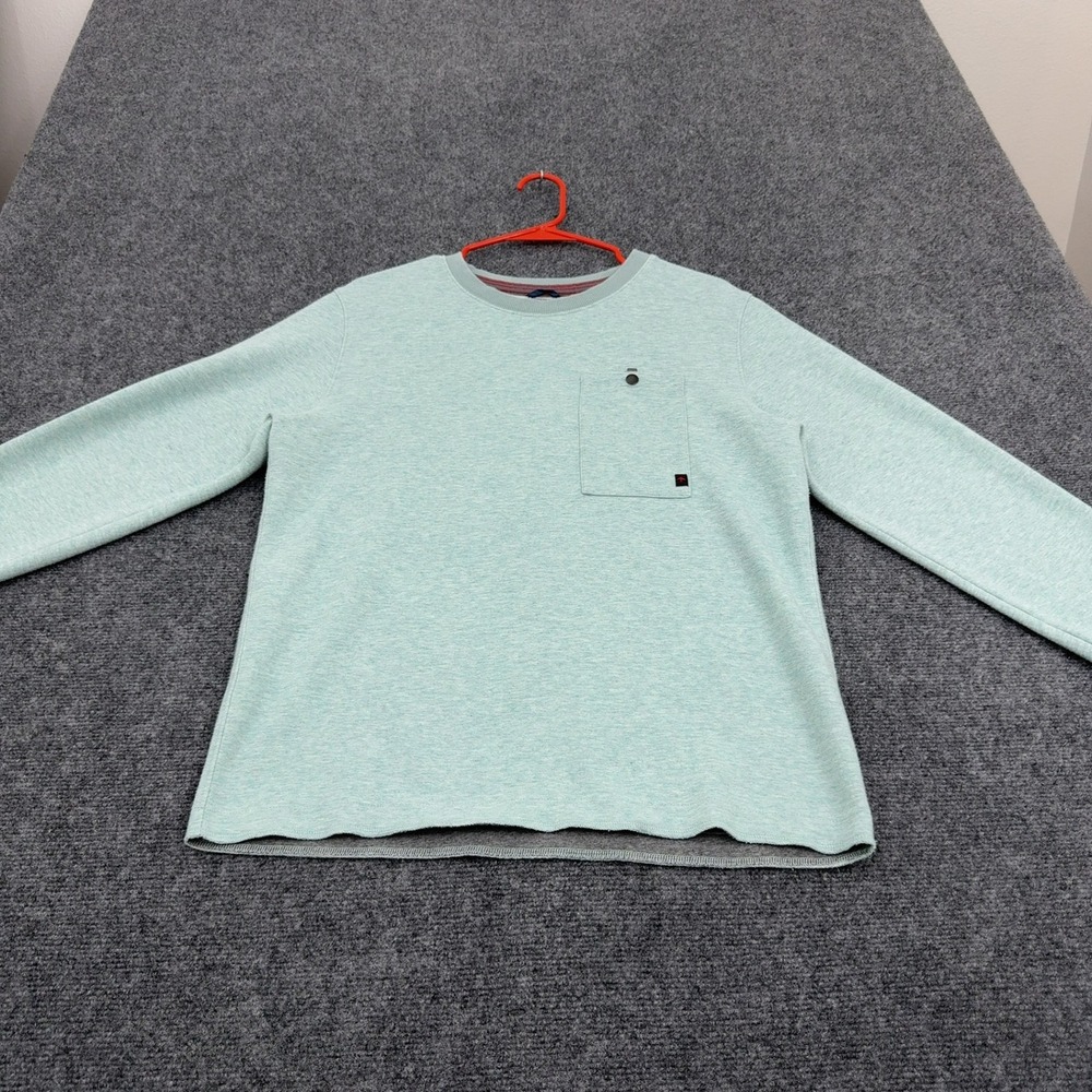 Relwen Sweatshirt Mens M Green Cotton Blend Pocket Crewneck Casual Outdoor Style